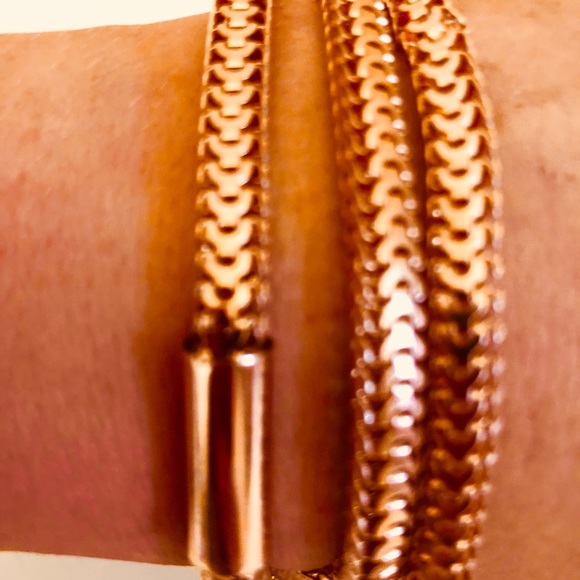 NEW CUTE STACK COIL ROSE GOLD BRACELETS 3pk - Picture 4 of 5